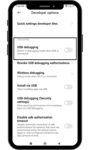 android mobile usb debugging
