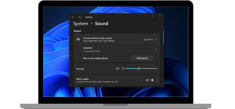 audio setting in windows 11