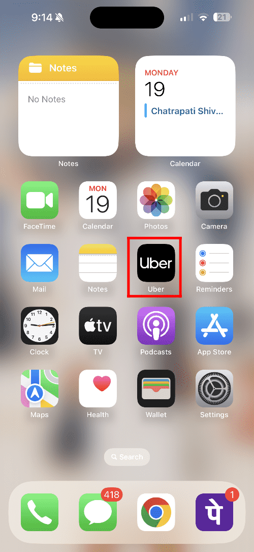 uber iphone app
